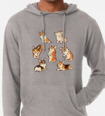 Lovey corgis in pink Lightweight Hoodie