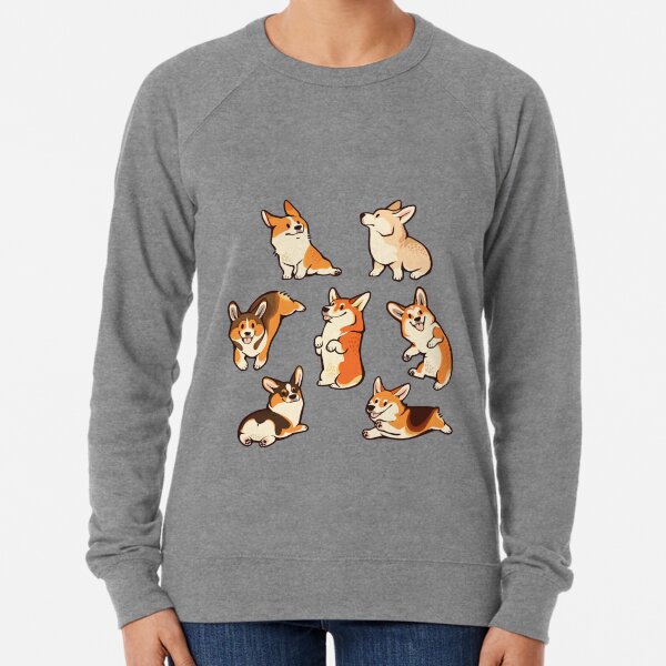 Lovey corgis in pink Lightweight Sweatshirt