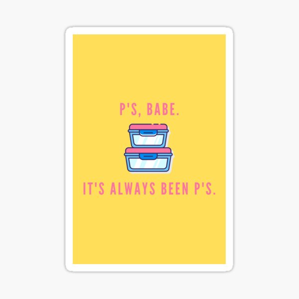 Item preview, Its Always Been Ps, Babe - Tupperware - Meme Art - Wall Art - Yellow designed and sold by Meltymarket.