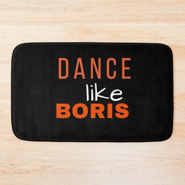 Item preview, Dance like Boris – funny quote – meme. Elegant orange, white, black print. designed and sold by fowons.