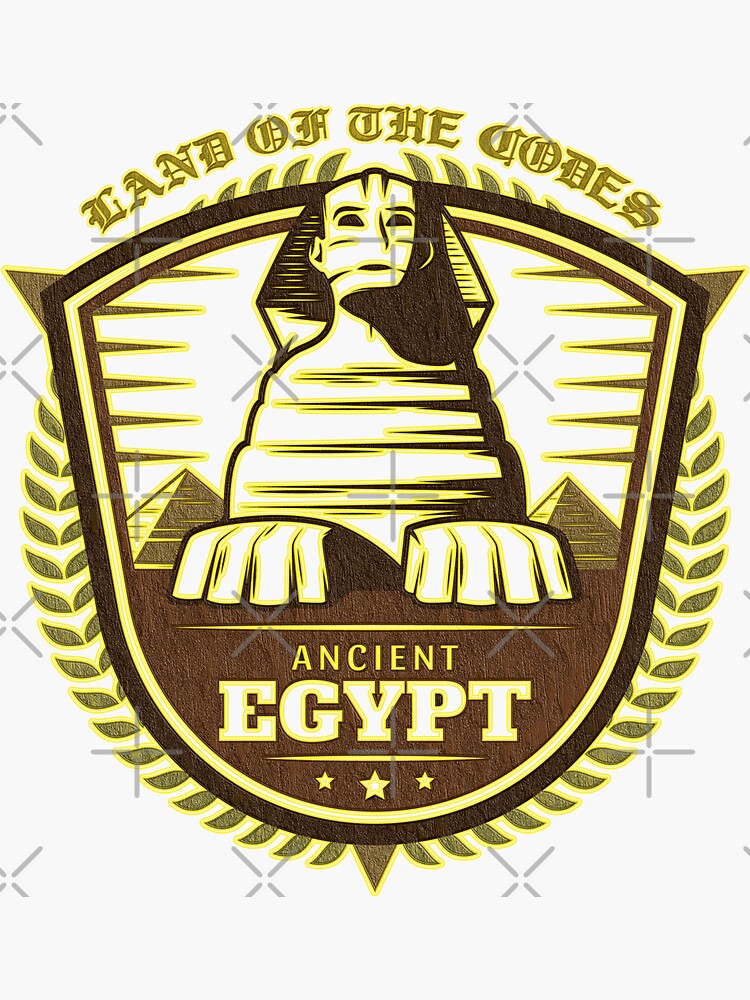 "LAND OF THE CODES, ANCIENT EGYPT STYLE." Sticker by taherismail