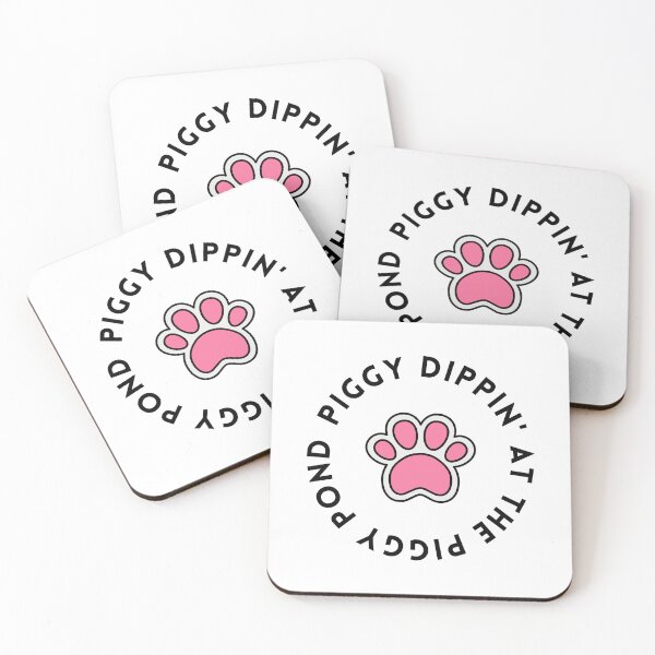 Item preview, Piggy Dippin at the Piggy Pond - Meme Art - Wall Art - White designed and sold by Meltymarket.