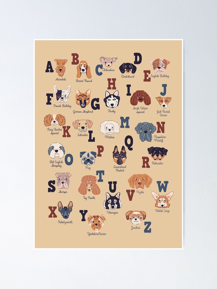 Adorable Animal Alphabet Poster for Sale by SamAnnDesigns