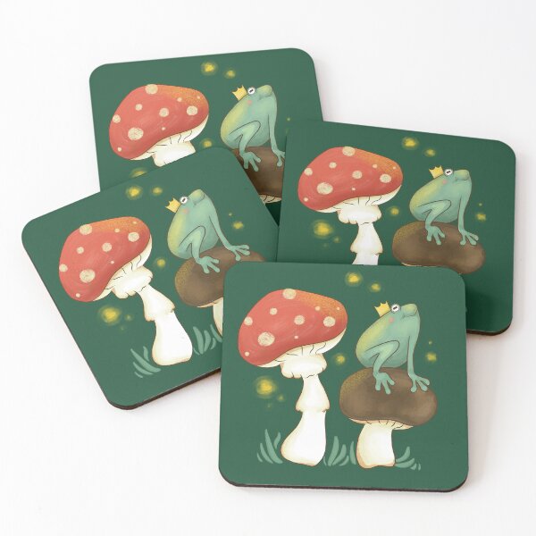 Item preview, Firefly Frog Prince Of The Mushrooms  designed and sold by OhMyStarling.