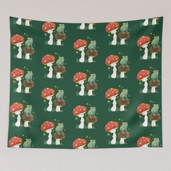 Item preview, Firefly Frog Prince Of The Mushrooms  designed and sold by OhMyStarling.