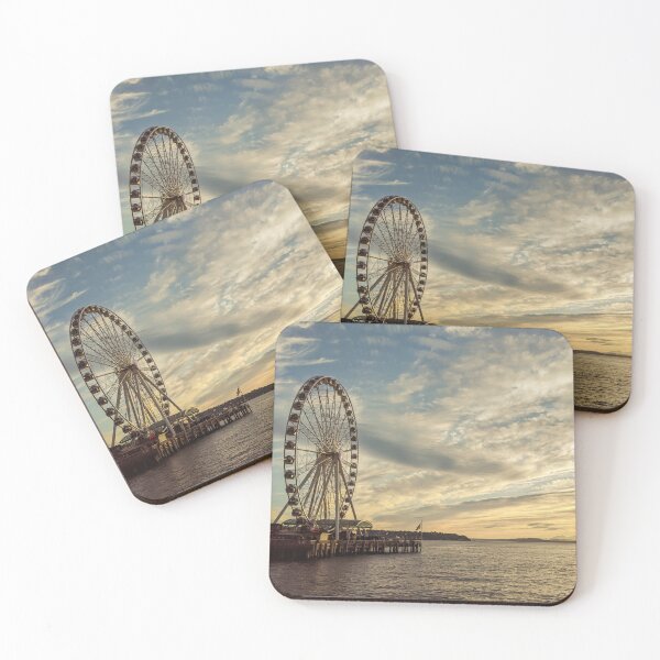 Item preview, Seattle Great Wheel at Sunset, Seattle, Washington #1 designed and sold by ywphotos.