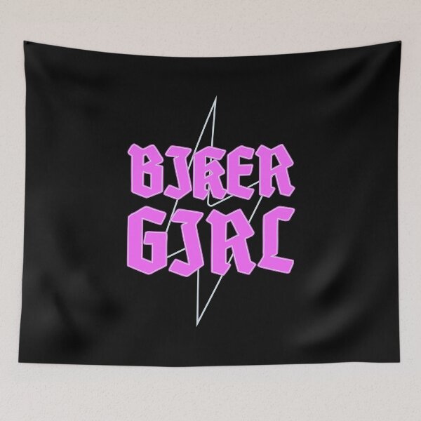 Item preview, Biker Girl Gothic Font, Lightning Bolt Rock Chick Graphic designed and sold by GO SHIRT-TEE.