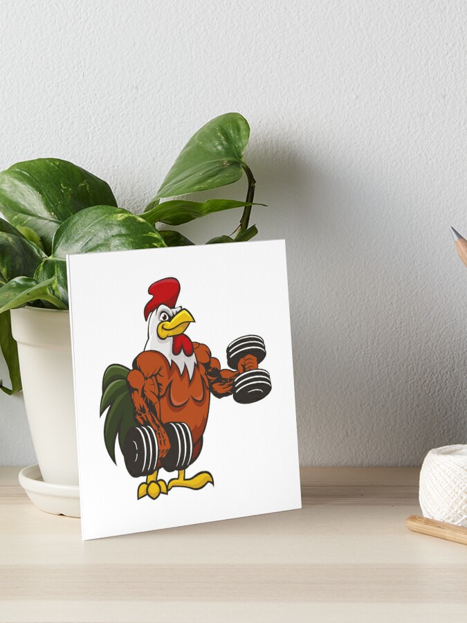 Never Skip Leg Day Rooster - Bodybuilding, Strongman, Powerlifting,  Weightlifting, Fitness | Art Board Print