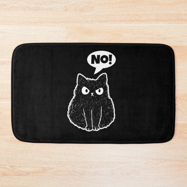 Item preview, Very Angry Black Cat In A Grumpy Mood Says No! designed and sold by brandoseven.