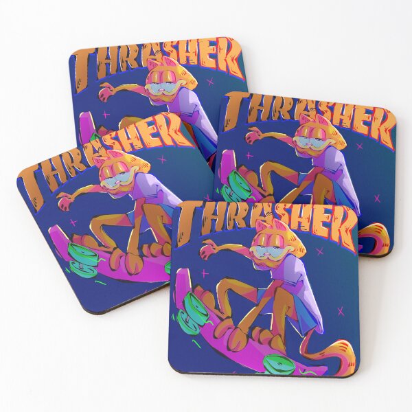 Item preview, thrashing lasaga cat designed and sold by Zoe MacPherson.