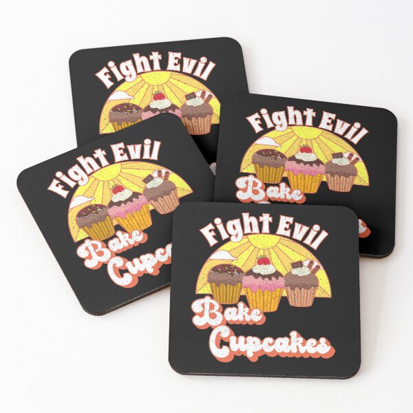 Item preview, Fight Evil Bake Cupcakes -- Happy Hero Pastry Cake Bread Baker (Orange) designed and sold by TheEditrix.