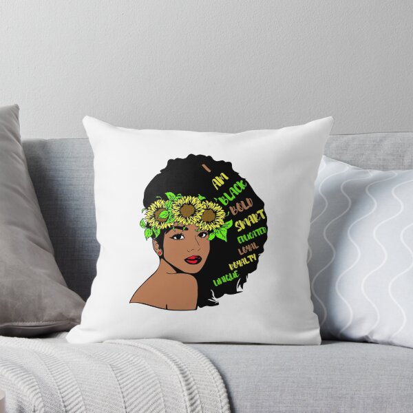 Item preview, Sunflower Beautiful Black Woman designed and sold by LaceRenee.
