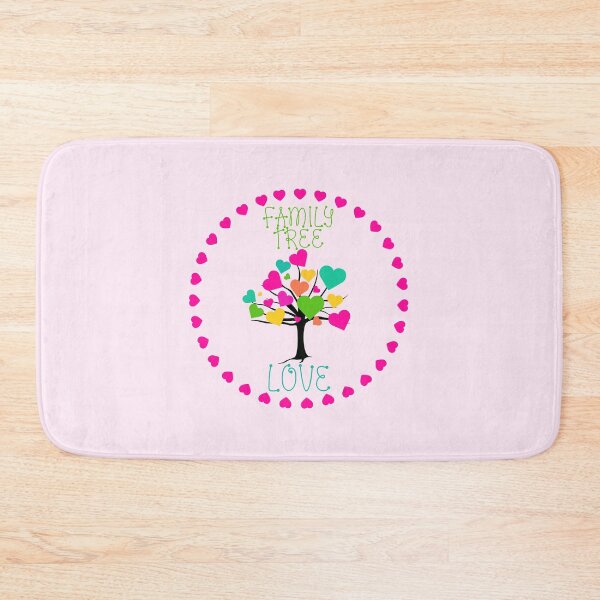 Item preview, Family Tree Love! (Pink/Aqua on Pink) designed and sold by PawsitiveMum.