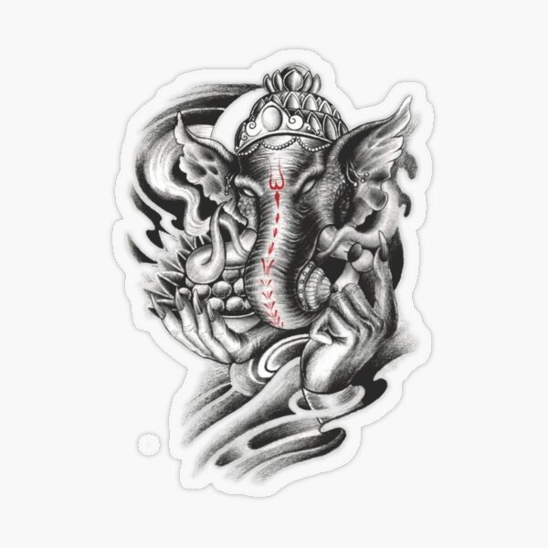 Ganesha Face Tattoo Designs, HD Png Download , Transparent Png Image -  PNGitem