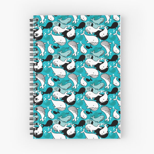 Item preview, Cute Happy Whales swimming in the icelandic sea designed and sold by Loopyful Design.