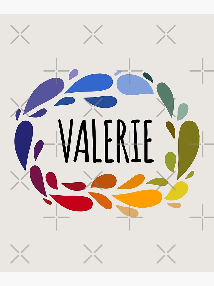 “Valerie Name Cute Colorful Gift Named Valerie” Poster by kindxinn