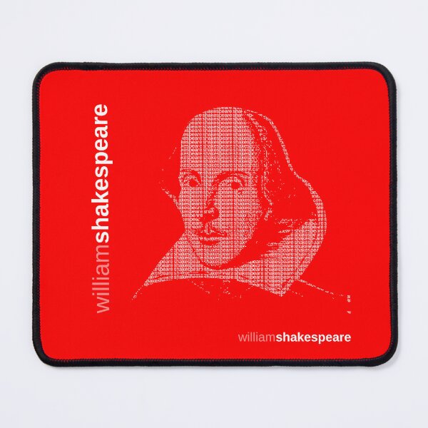 Item preview, Copy of shakespeare typographic poster (red) designed and sold by CMYKStudio.
