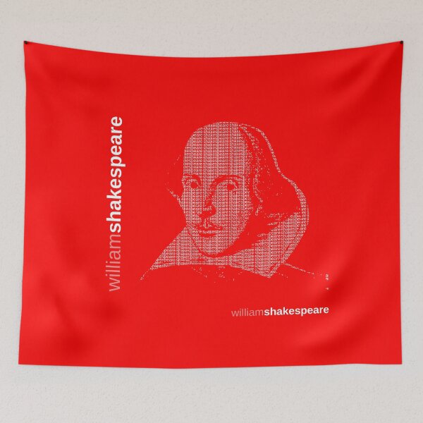 Item preview, Copy of shakespeare typographic poster (red) designed and sold by CMYKStudio.