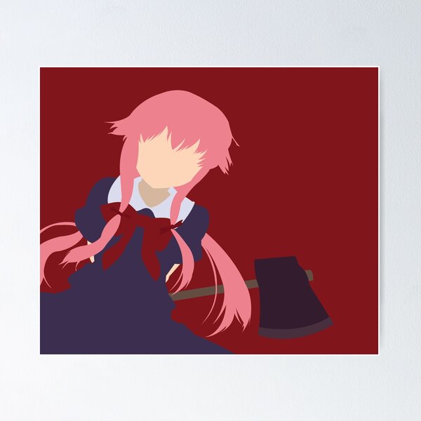 Poster Anime MIRAI NIKKI, Yuno Gasai (placa decorativa - MDF - 28X40cm)