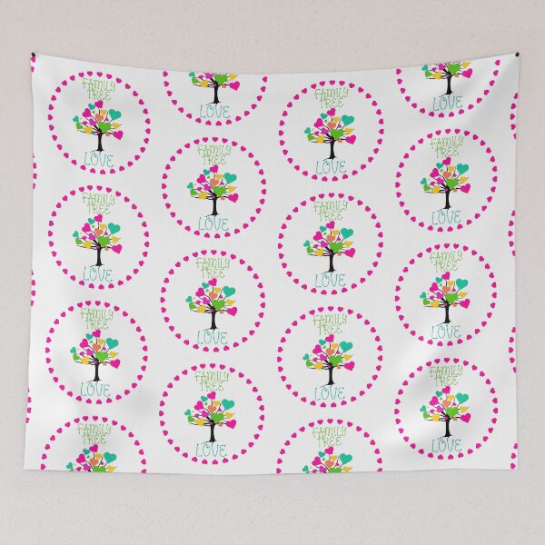 Item preview, Family Tree Love! (Pink/Aqua) designed and sold by PawsitiveMum.