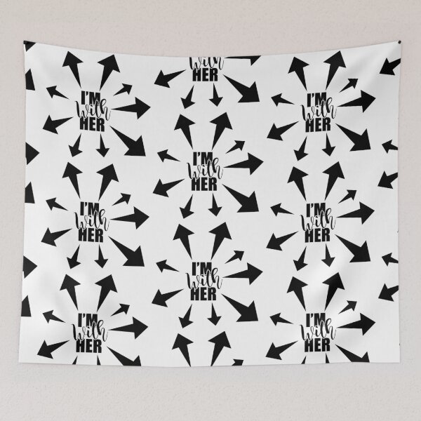 Item preview, I'm with her arrows design. Perfect for marches and protests. designed and sold by La Cartoonista.