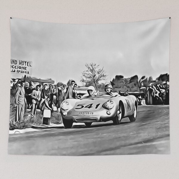 Item preview, Mille Miglia Porsche Racer Poster – Classic 550 Spyder Art designed and sold by Road To Track.