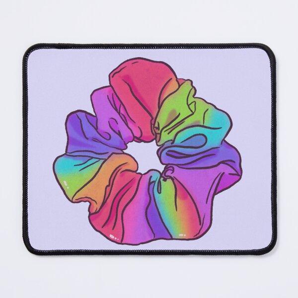 Item preview, clowncore clown core rainbow scrunchie hair tie vsco 90s illustration designed and sold by Aurora Cosentino.