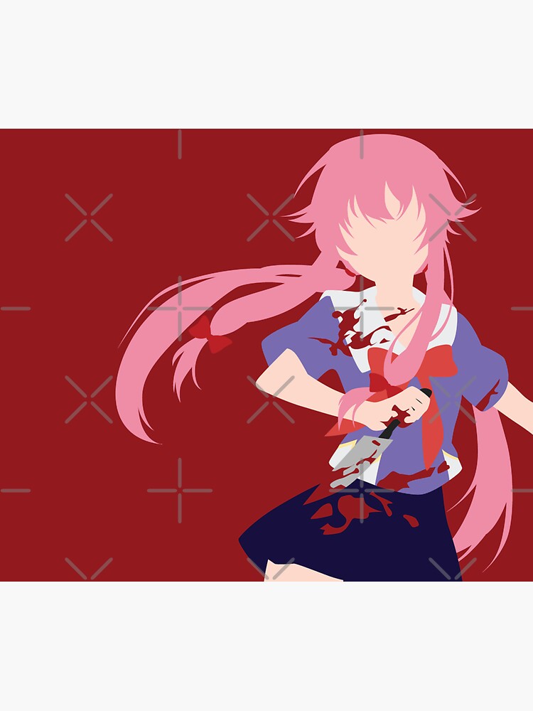 Mirai Nikki characters Sticker by ArtAndDesignA