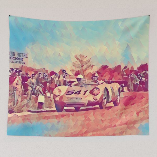Item preview, Porsche 550 Spyder Mille Miglia Art Print – Classic Racing Legend designed and sold by Road To Track.