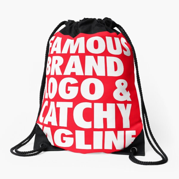 Tagline Drawstring Bags Redbubble