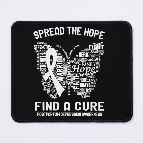 Item preview, Butterfly Ribbon Spread The Hope Find A Cure Postpartum Depression Awareness designed and sold by Tadmab.
