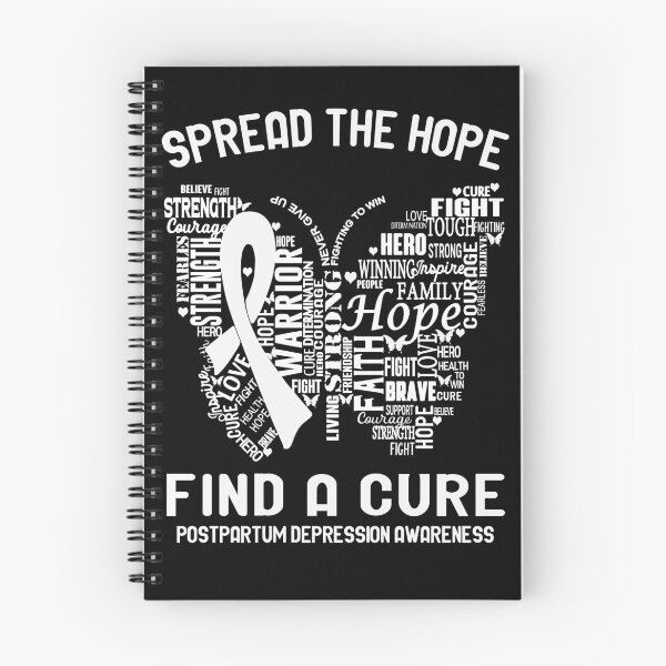 Item preview, Butterfly Ribbon Spread The Hope Find A Cure Postpartum Depression Awareness designed and sold by Tadmab.