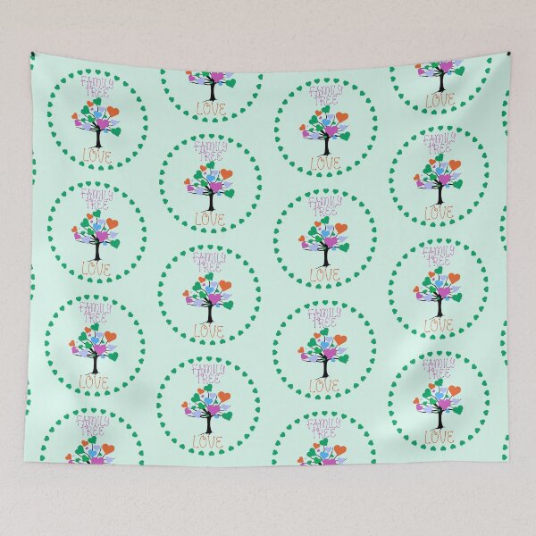 Item preview, Family Tree Love (Green/Orange on Green) designed and sold by PawsitiveMum.