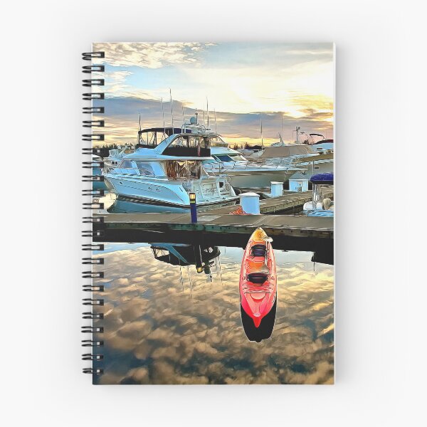Item preview, Kayak Floating Over Clouds and Sunset Reflection at Carillon Point  designed and sold by SeaChangeDesign.