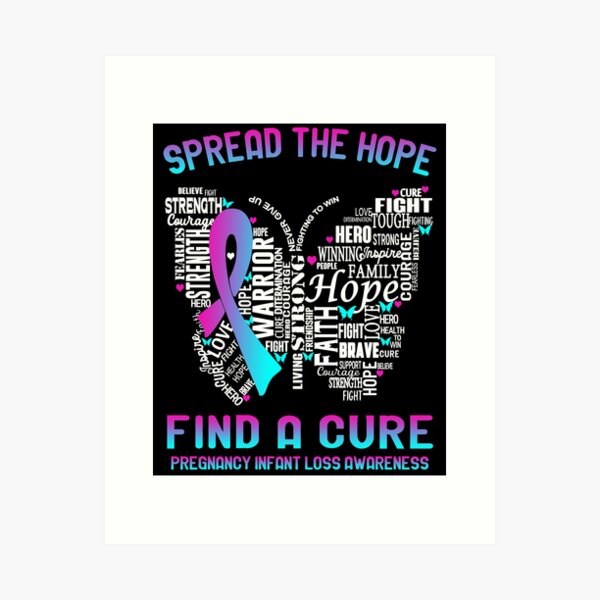 Item preview, Butterfly Ribbon Spread The Hope Find A Cure Pregnancy Infant Loss Awareness designed and sold by Tadmab.