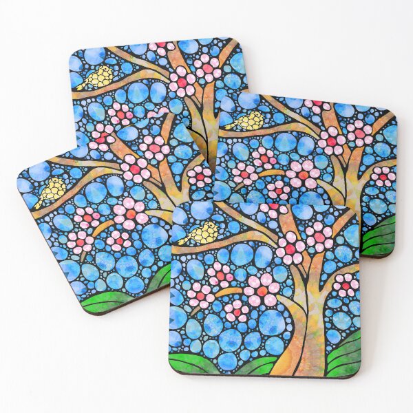 Item preview, Colorful Cherry Blossom Spring Tree Bird Art  designed and sold by Sharon Cummings Art.