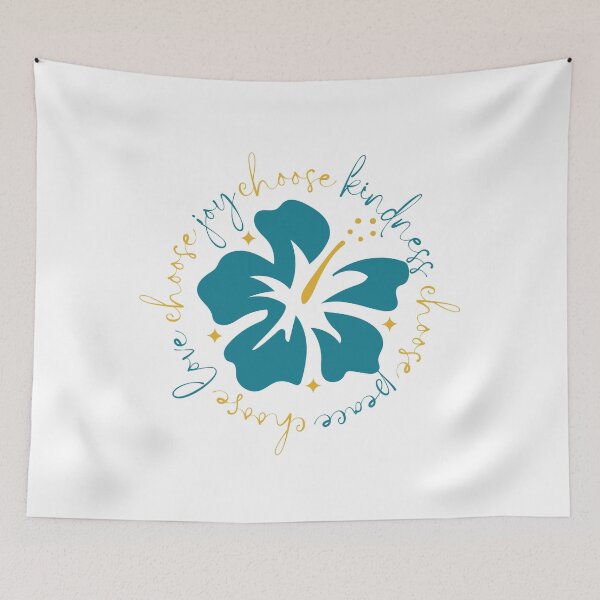 Item preview, CHOOSE KINDNESS CHOOSE PEACE CHOOSE LOVE CHOOSE JOY BLUE FLOWER designed and sold by Mercurial Merkaba.