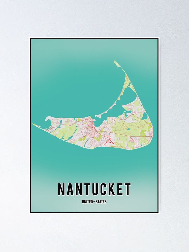 “Printable Nantucket map” Poster for Sale by PostersProf1 | Redbubble