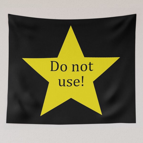 Item preview,  "Do not use!" golden star (black) designed and sold by Fangirlsleep.