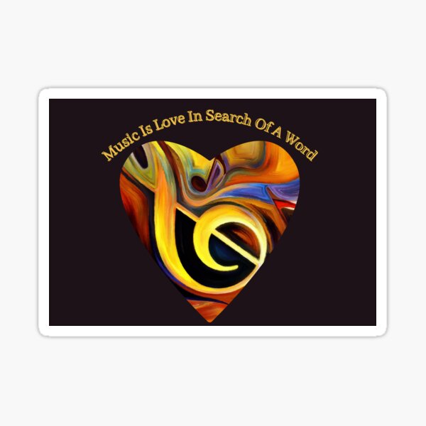 Music Is Love In Search Of A Word Merch Sticker