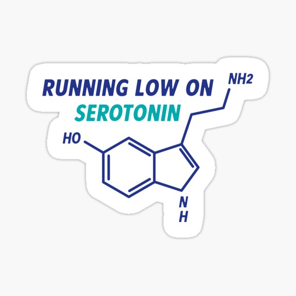 I'm Running Low On Serotonin Blue Sticker