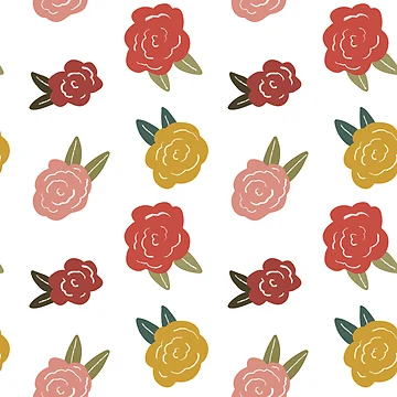 Artwork thumbnail, Spring Roses Flower Pattern by GillianMeilin