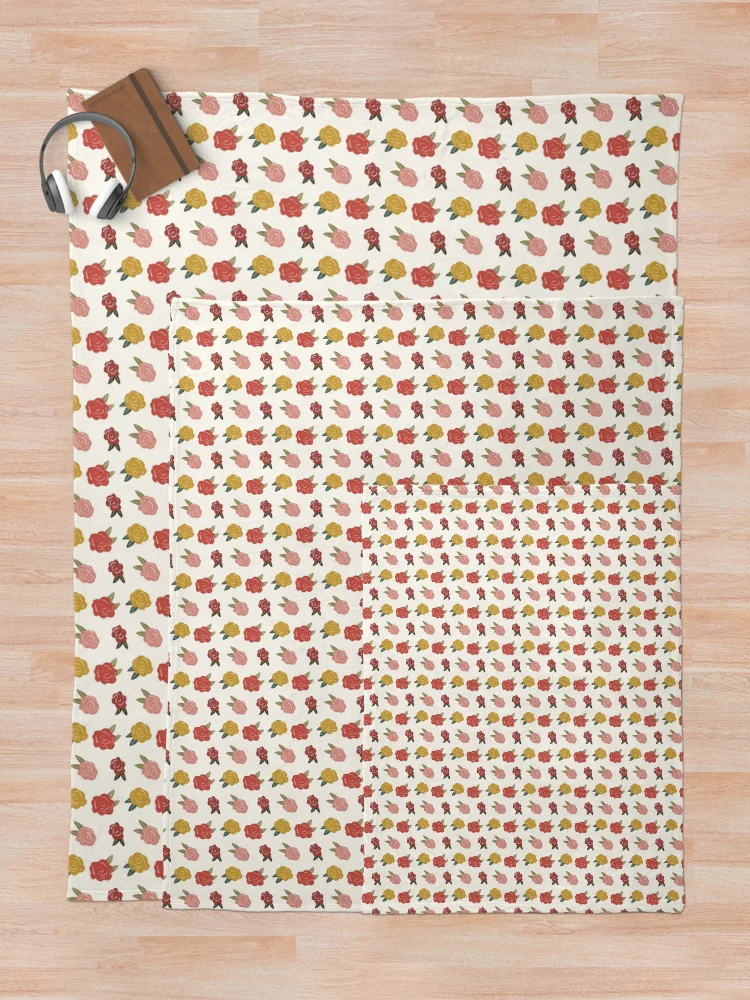 Thumbnail 5 of 6, Throw Blanket, Spring Roses Flower Pattern designed and sold by GillianMeilin.