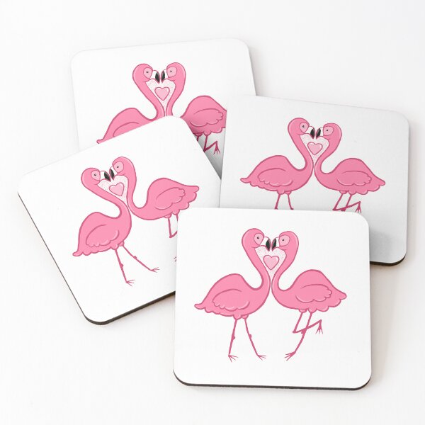 Item preview, Flamingo Couple with Heart designed and sold by Toshi and Co..