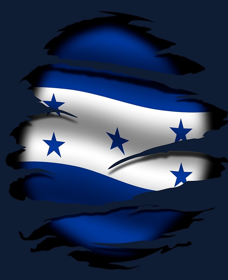 Honduras - Torn Flag - Tattoo Greeting Card by WdiCreative