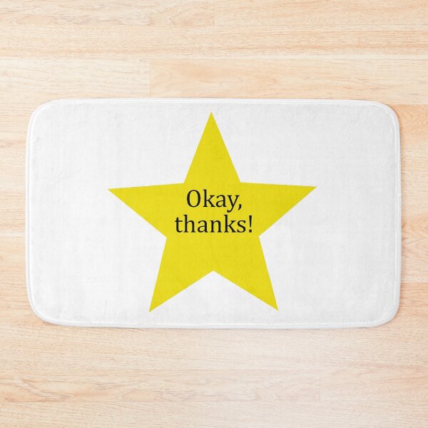 Item preview, "Okay, thanks!" golden star designed and sold by Fangirlsleep.