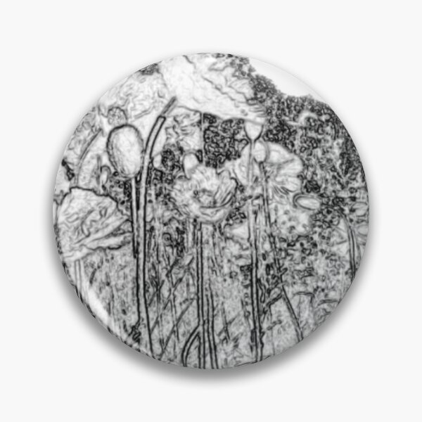 Item preview, Poppies Flowers Field--Pencil Drawing Style Digital Photo designed and sold by GladBlackLamb.