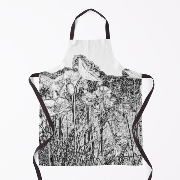 Item preview, Poppies Flowers Field--Pencil Drawing Style Digital Photo designed and sold by GladBlackLamb.