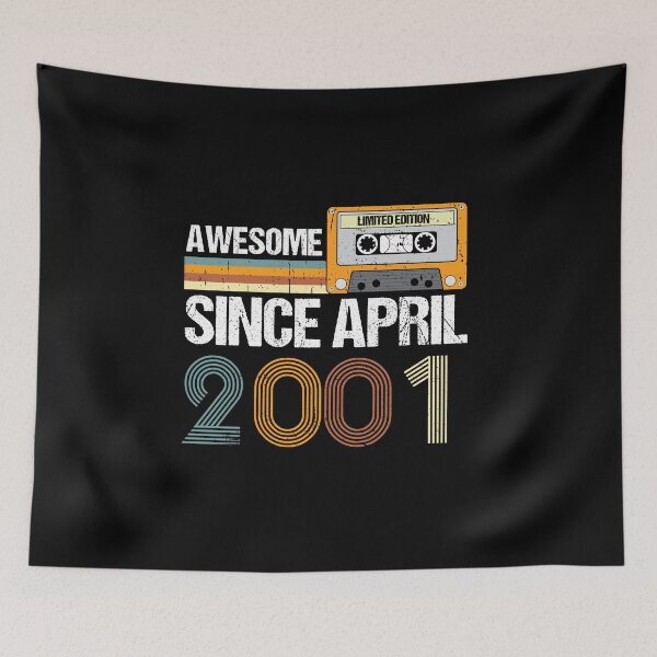 Item preview, Vintage 2001 21th Birthday Design: Awesome Since April 2001 designed and sold by AMINE  ★★★★★.