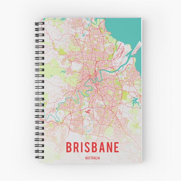 Item preview, Brisbane map print - Brisbane map australia designed and sold by PostersProf1.